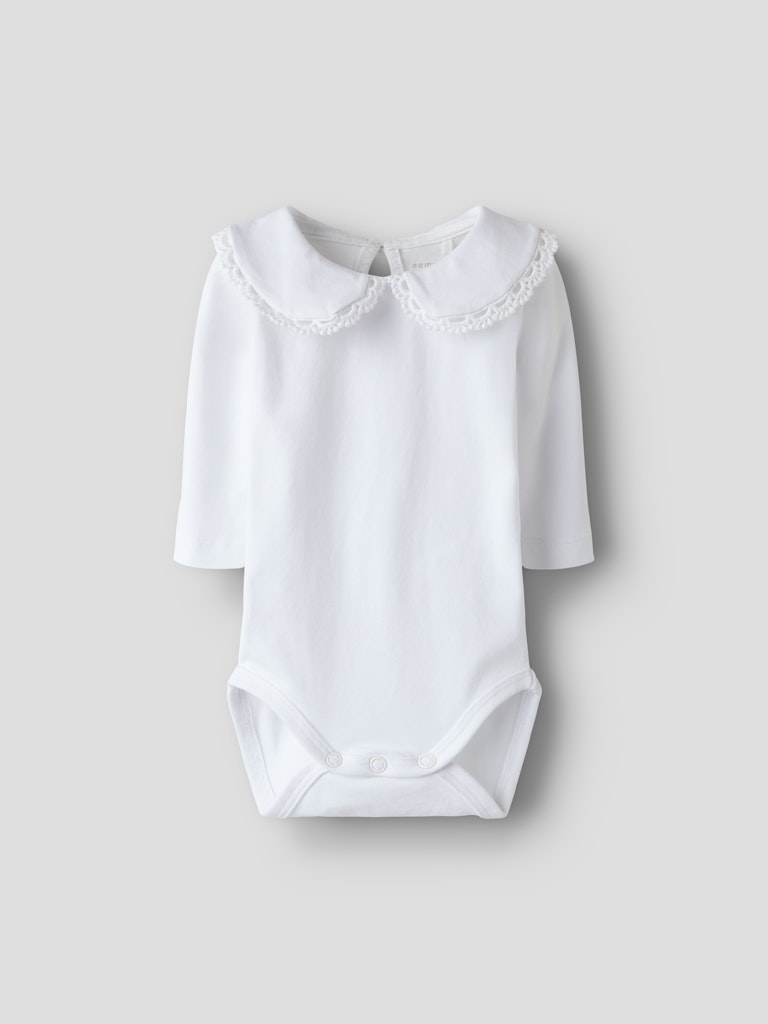 Name It Felia NB Girls Body Suit | White