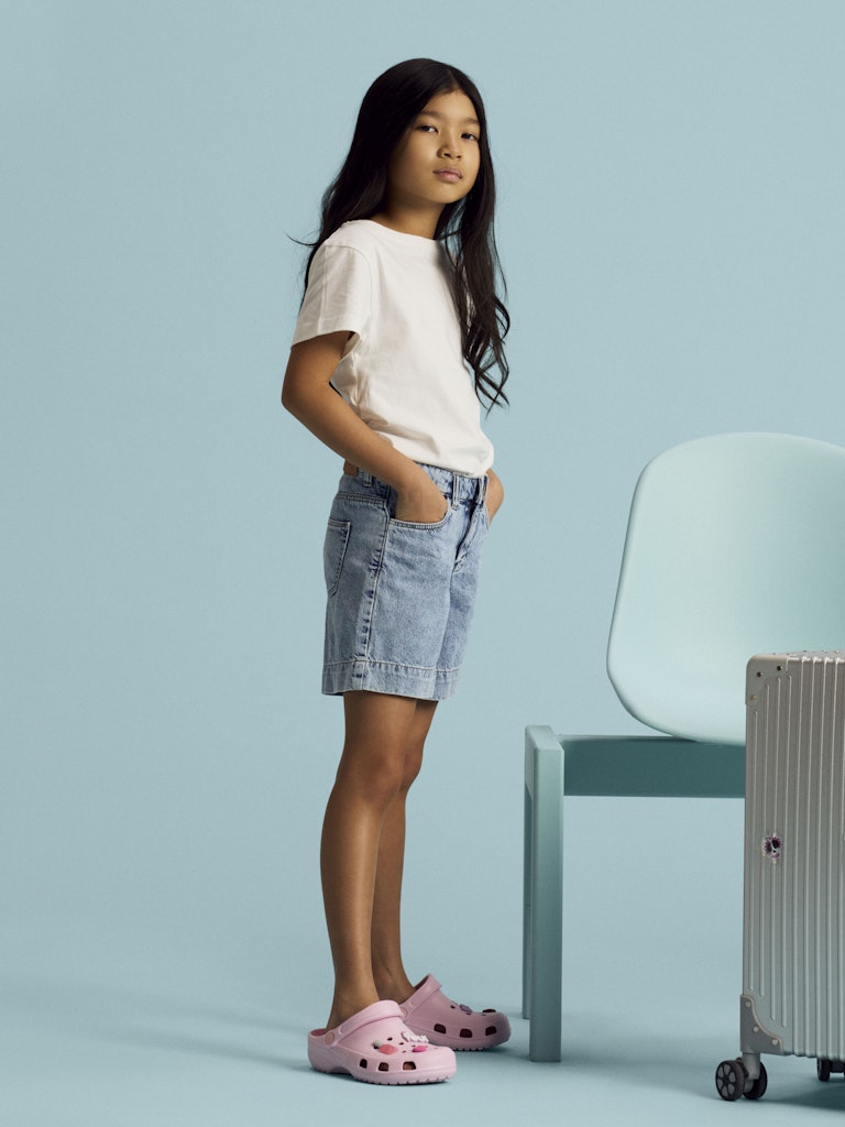 Name It Rose Kids Denim Long Shorts| Light Blue