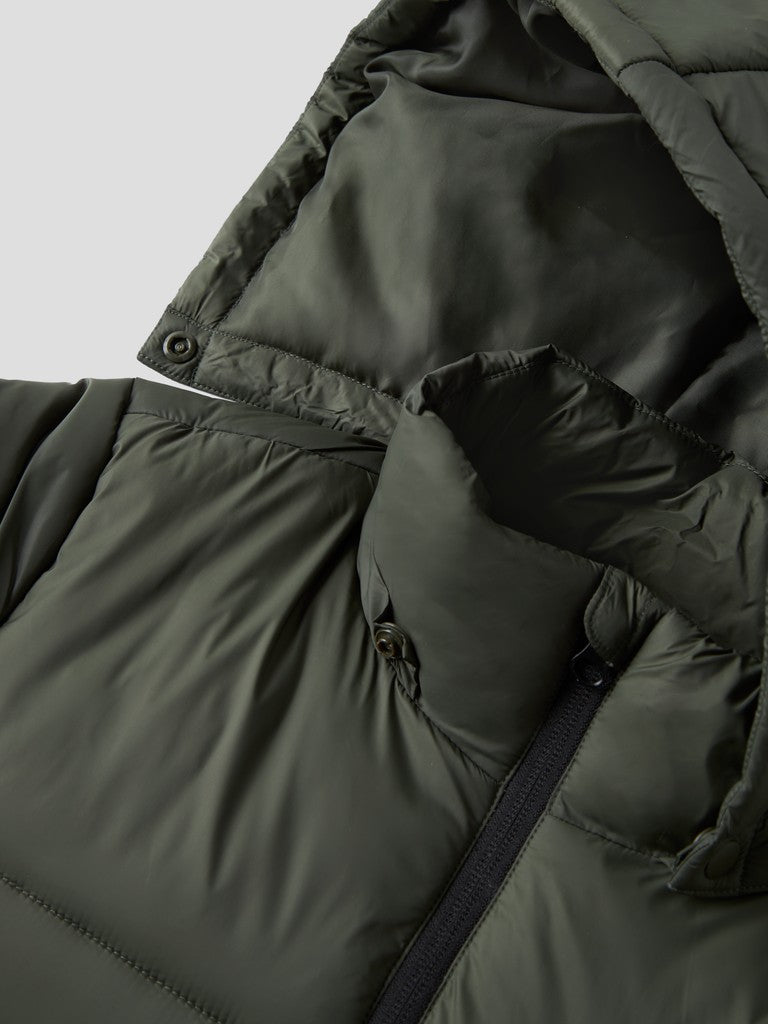 Name It Marble Kids Hooded Puffer Jacket | Dark Green