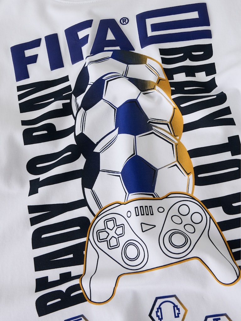 Name it Asekel Fifae Kids SS T-Shirt | White