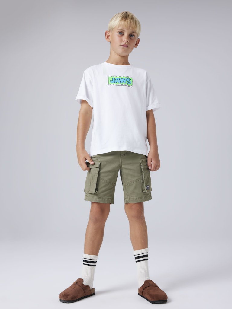 Name It Mamut Jaws Kids SS T-Shirt | White