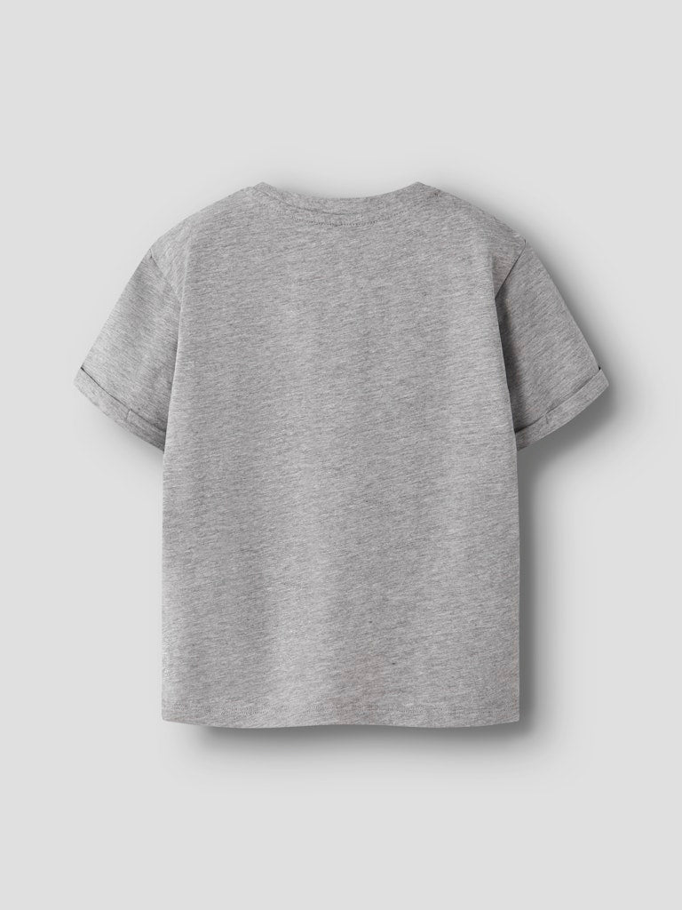 Name It Malik Mini Tonka SS Tee Shirt | Grey