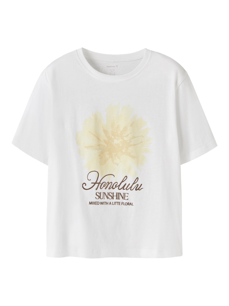 Name It Hadia Kids SS Top | White