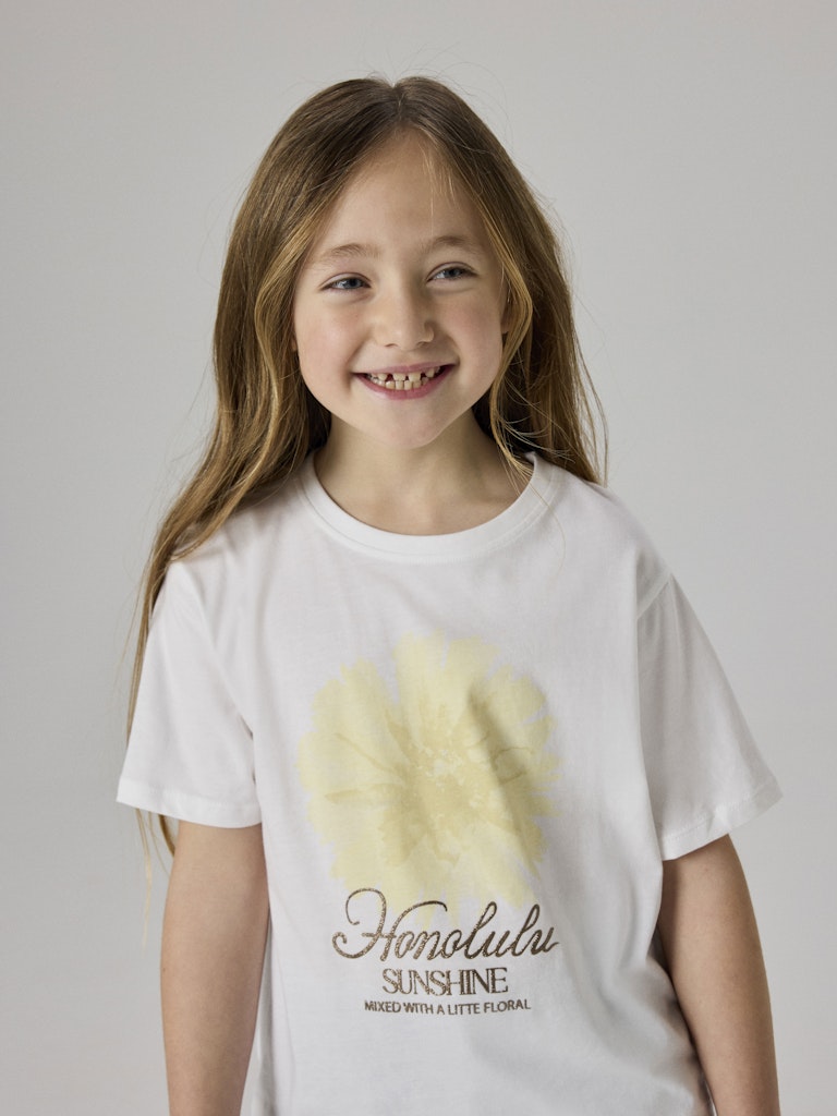 Name It Hadia Kids SS Top | White