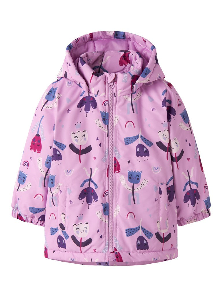 Name It Mini Girls Maxi All-Over Print Jacket | Pink