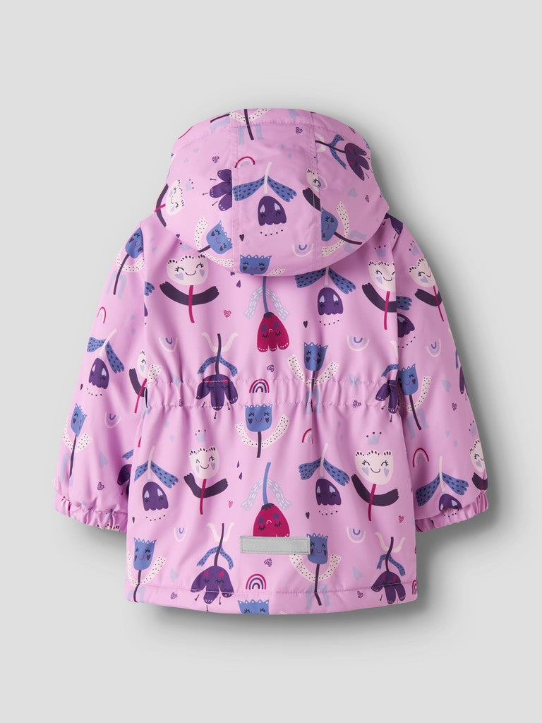 Name It Mini Girls Maxi All-Over Print Jacket | Pink