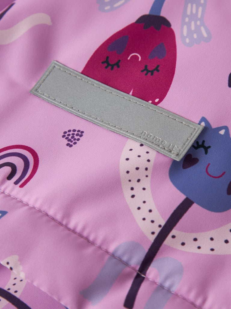 Name It Mini Girls Maxi All-Over Print Jacket | Pink