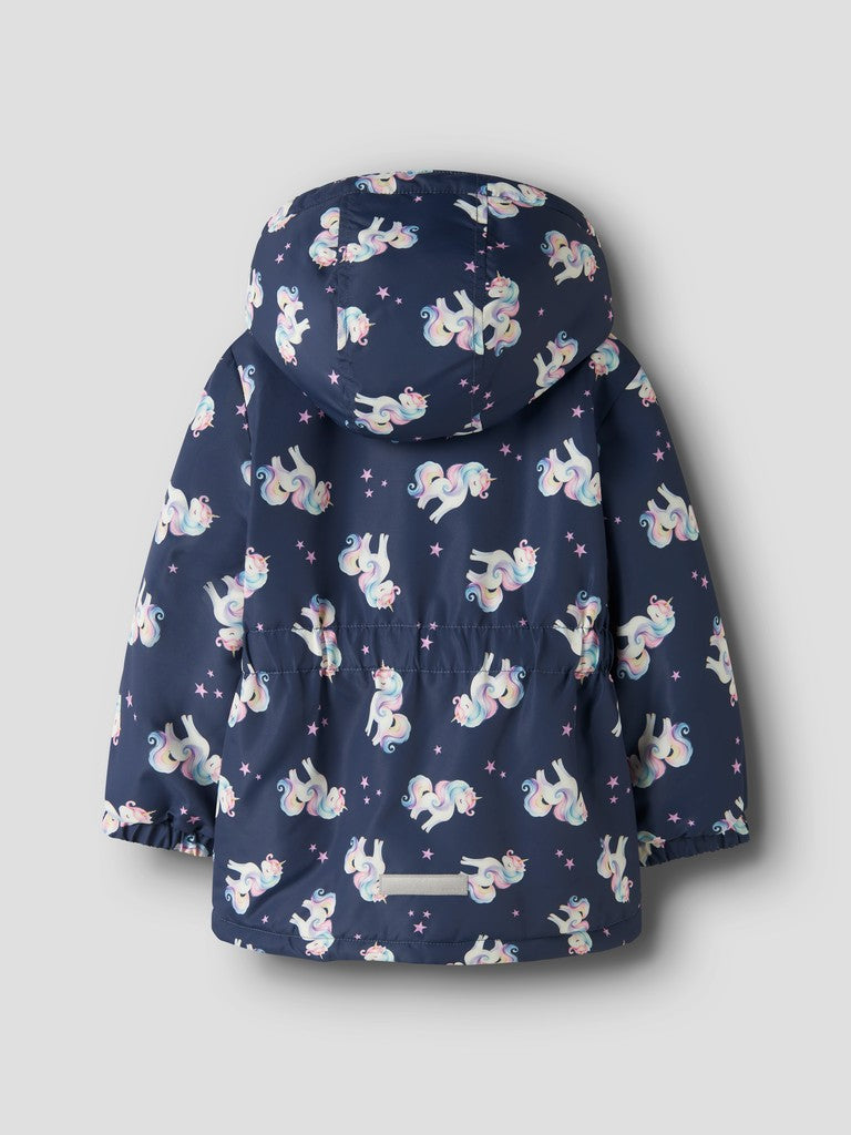 Name It Mini Girls Maxi All-Over Print Jacket | Ocean