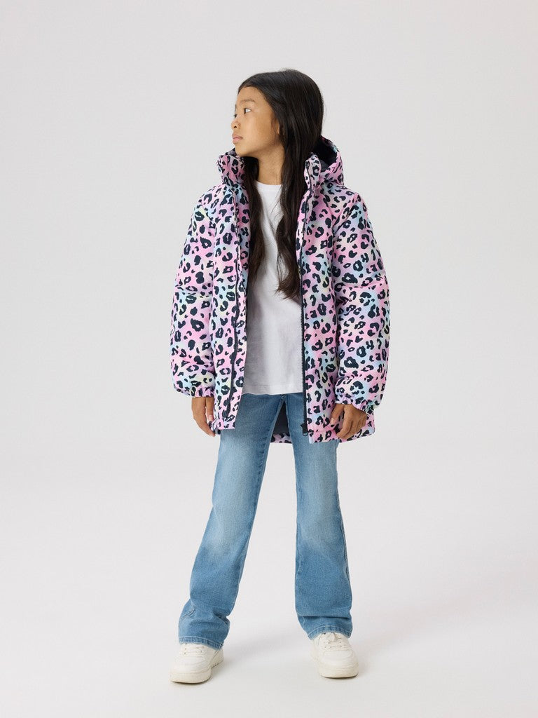 Name It Maxi Kids All-Over Print Padded Jacket | Pink