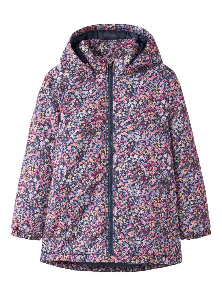 Name It Maxi Kids All-Over Print Padded Jacket | Navy
