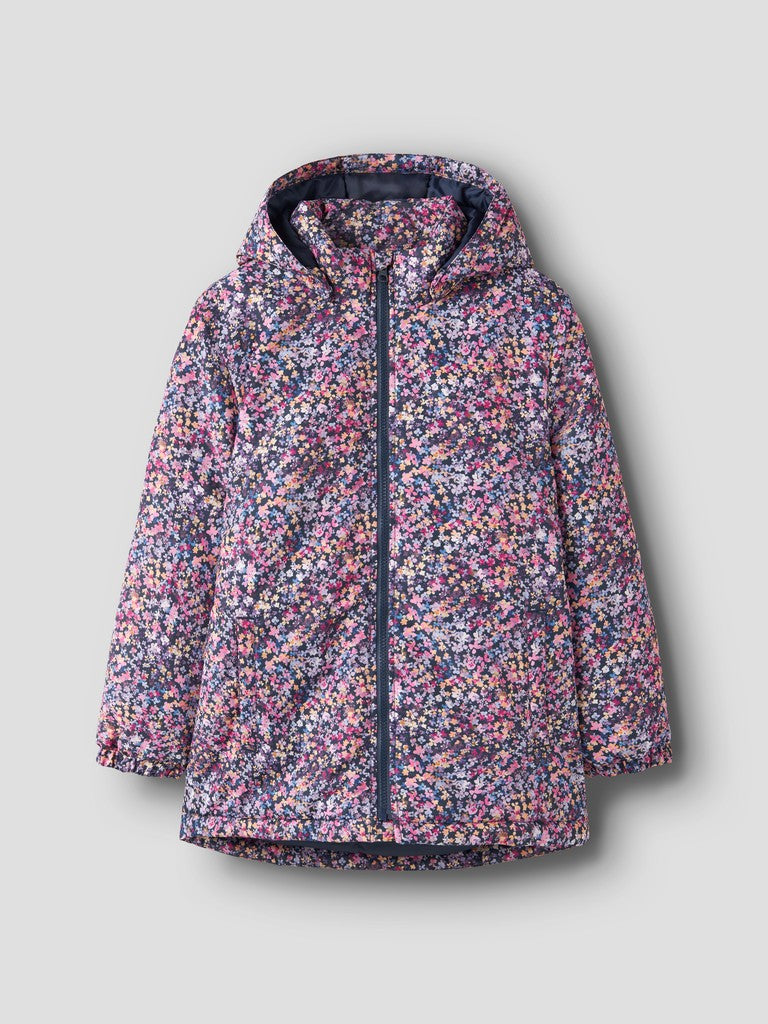 Name It Maxi Kids All-Over Print Padded Jacket | Navy