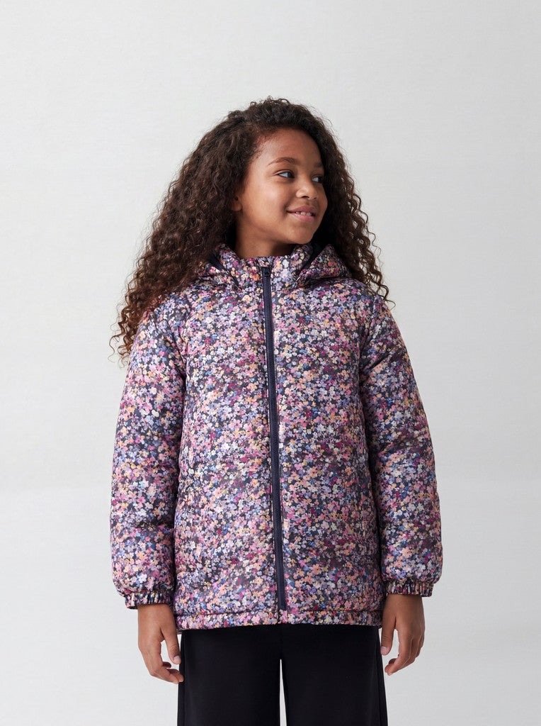 Name It Maxi Kids All-Over Print Padded Jacket | Navy