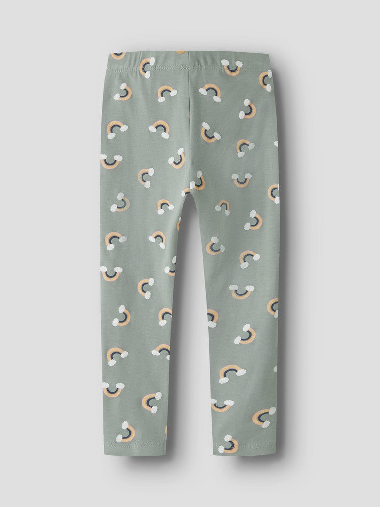 Name It Girls' Rainbow Cloud Print Leggings - back view