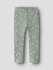 Name It Girls' Rainbow Cloud Print Leggings - side view