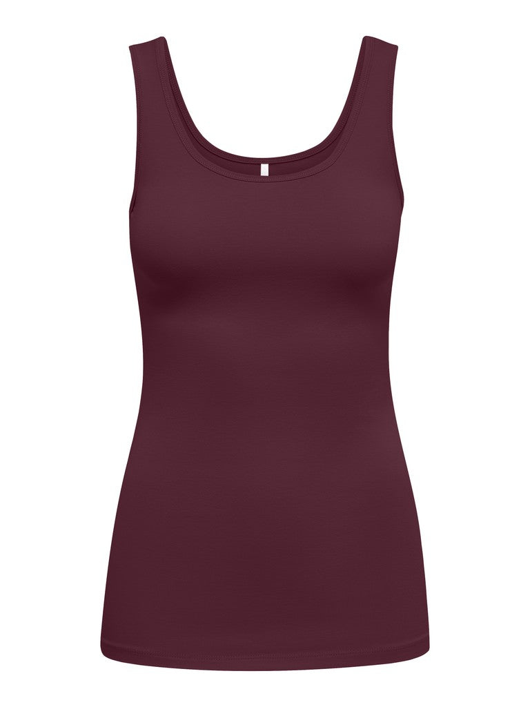 ONLY Live Love S/L Tank Top | Wine