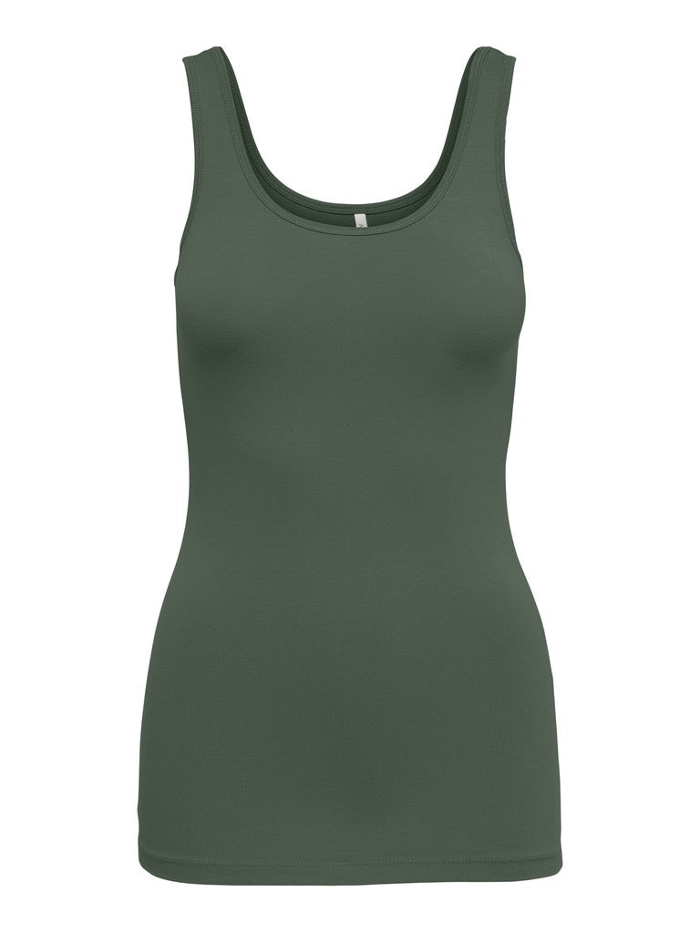 ONLY Live Love S/L Tank Top | Olive