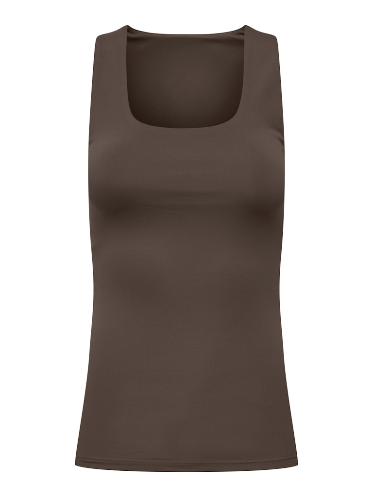 ONLY Lea S/L 2-Ways Fit Top | Chocolate