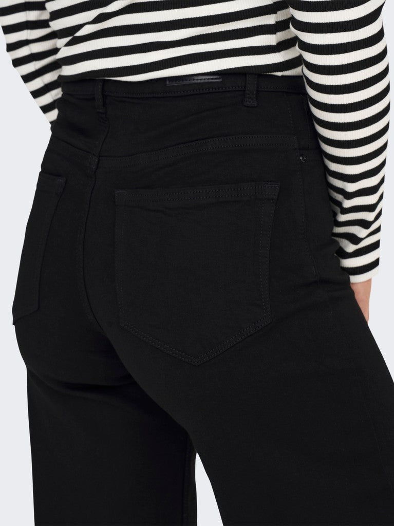 Only Madison Blush HW Wide Denim 4 Ever Black | Black