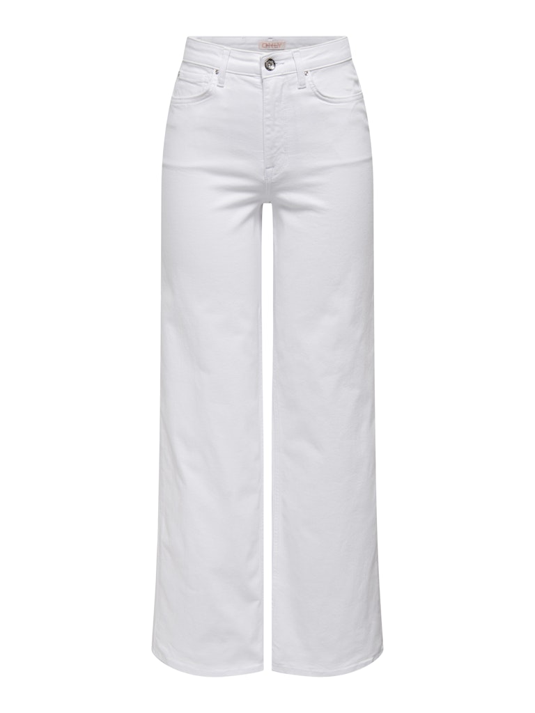 ONLY Madison Blush High Waist Wide-Leg Stretch Denim | White
