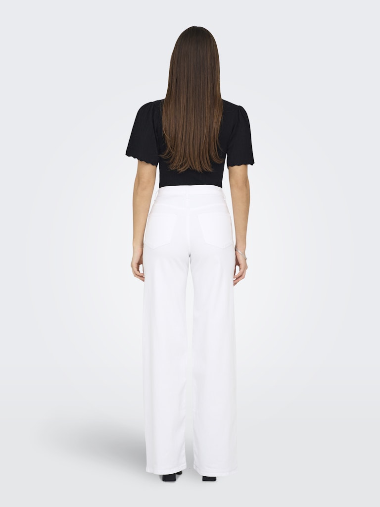 ONLY Madison Blush High Waist Wide-Leg Stretch Denim | White