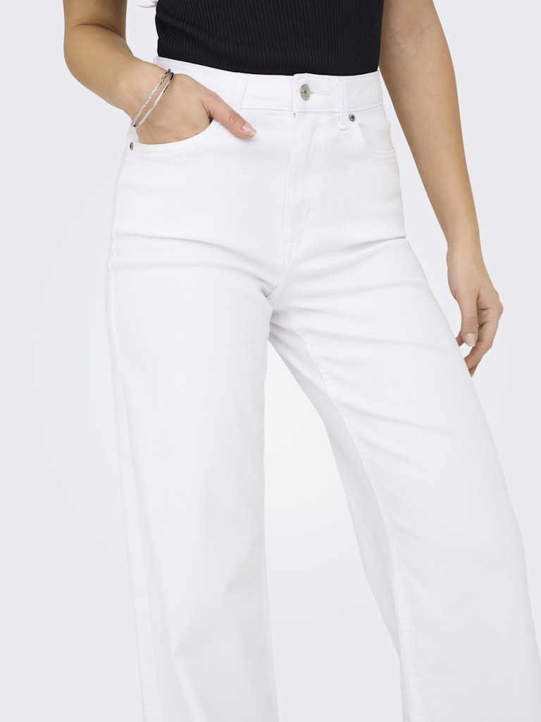 ONLY Madison Blush High Waist Wide-Leg Stretch Denim | White