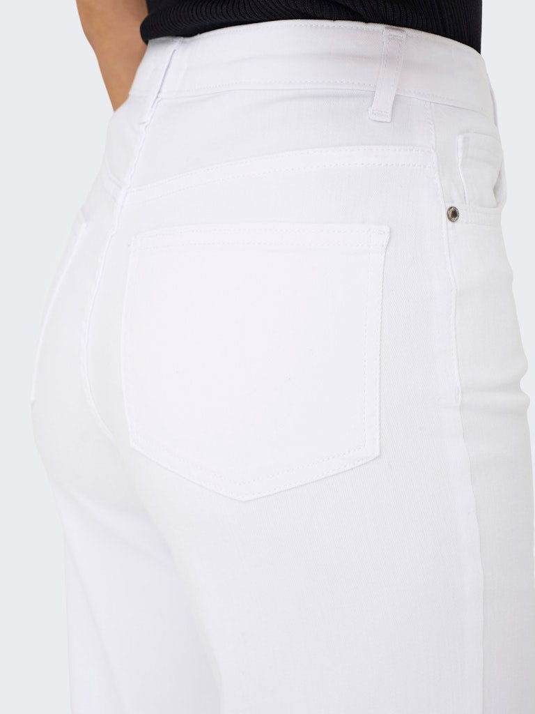 ONLY Madison Blush High Waist Wide-Leg Stretch Denim | White