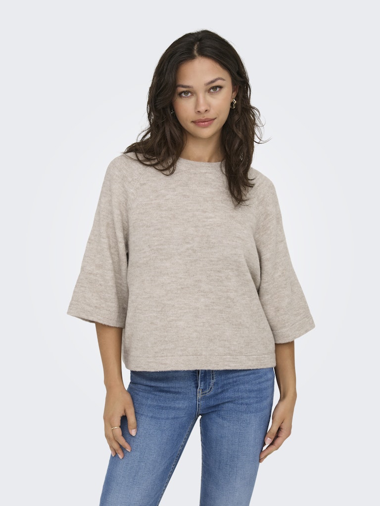 ONLY Simoni 3/4 Pullover | Pumice Stone