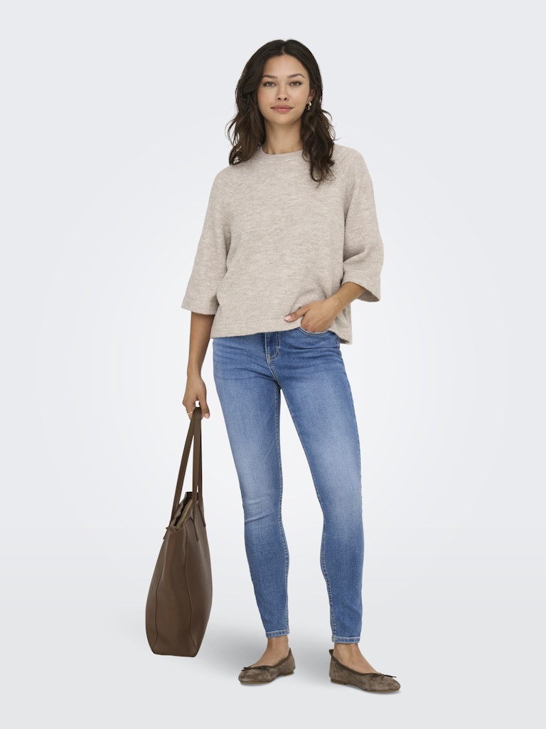ONLY Simoni 3/4 Pullover | Pumice Stone