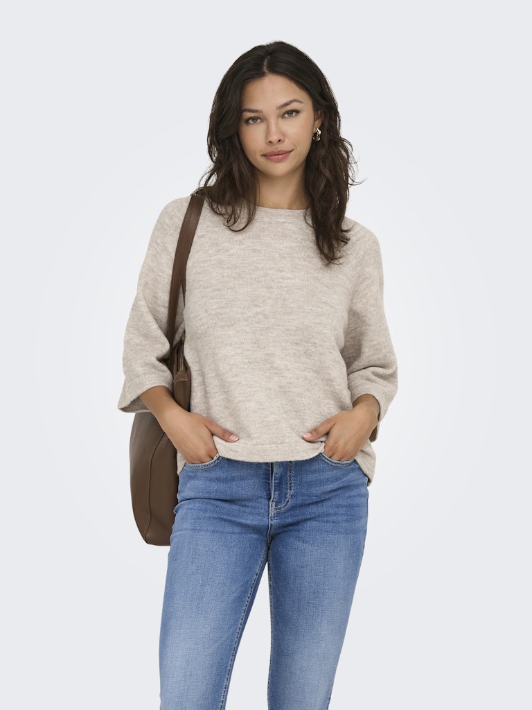 ONLY Simoni 3/4 Pullover | Pumice Stone