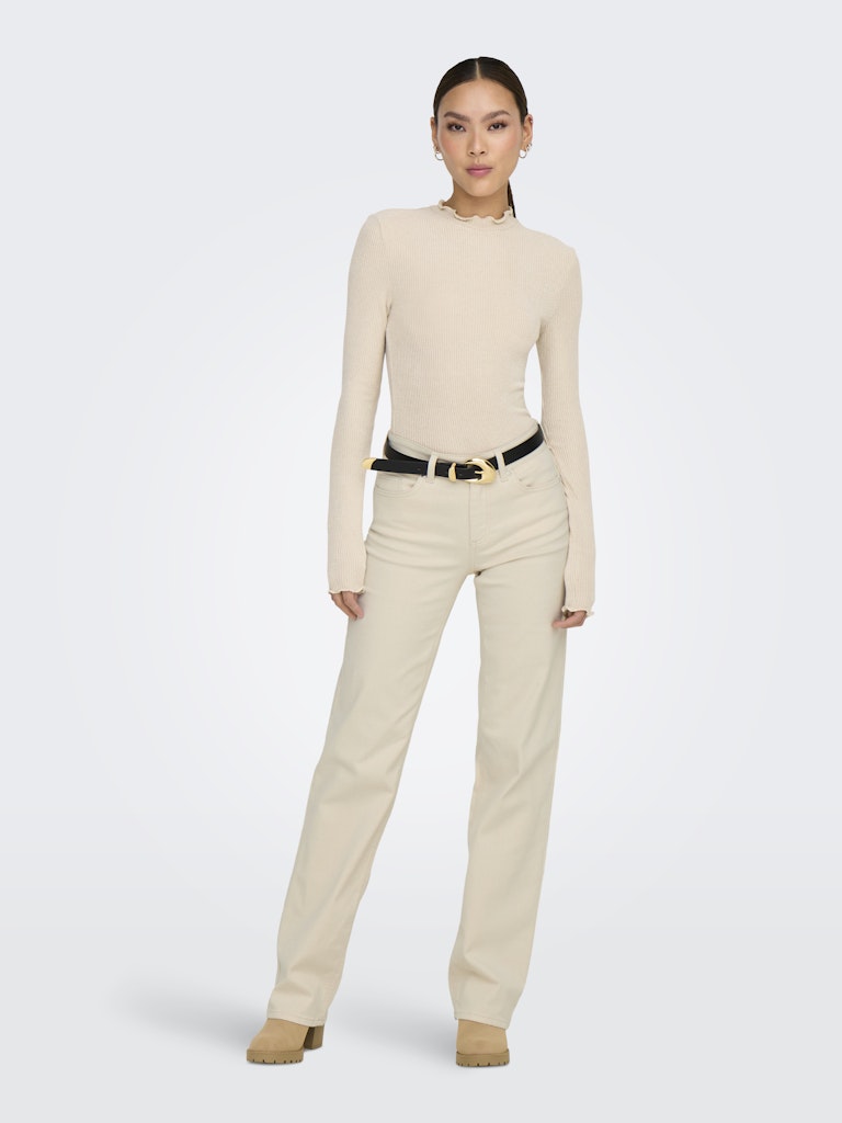 ONLY Blush Mid Straight Denim – Ecru