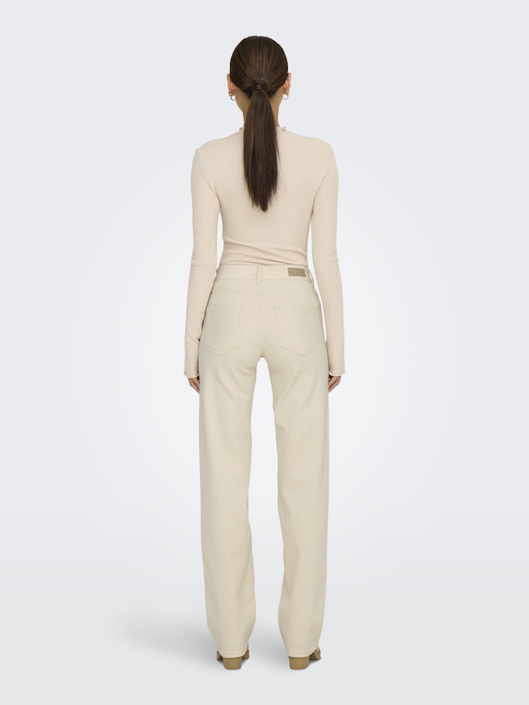 ONLY Blush Mid Straight Denim – Ecru