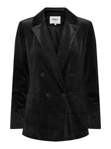 Only Astrid-Elsy Fitted Velvet Blazer | Black 15335850