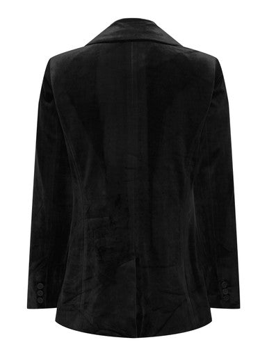 Only Astrid-Elsy Fitted Velvet Blazer | Black 15335850