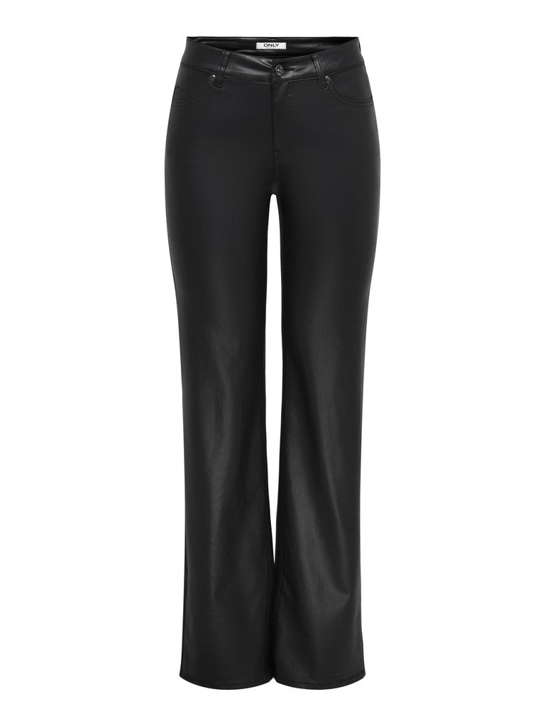 ONLY Blush Coated Straight Jeans | GUA576 Black