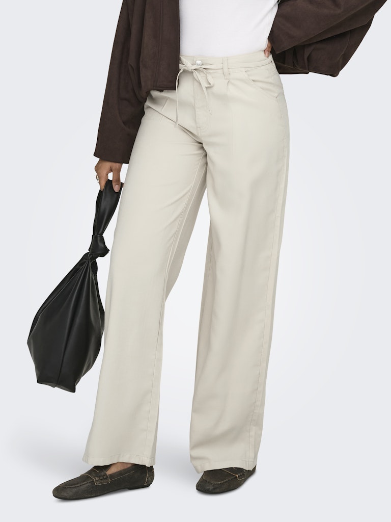 ONLY Gianna Aris MW Wide Pants | Pumice Stone