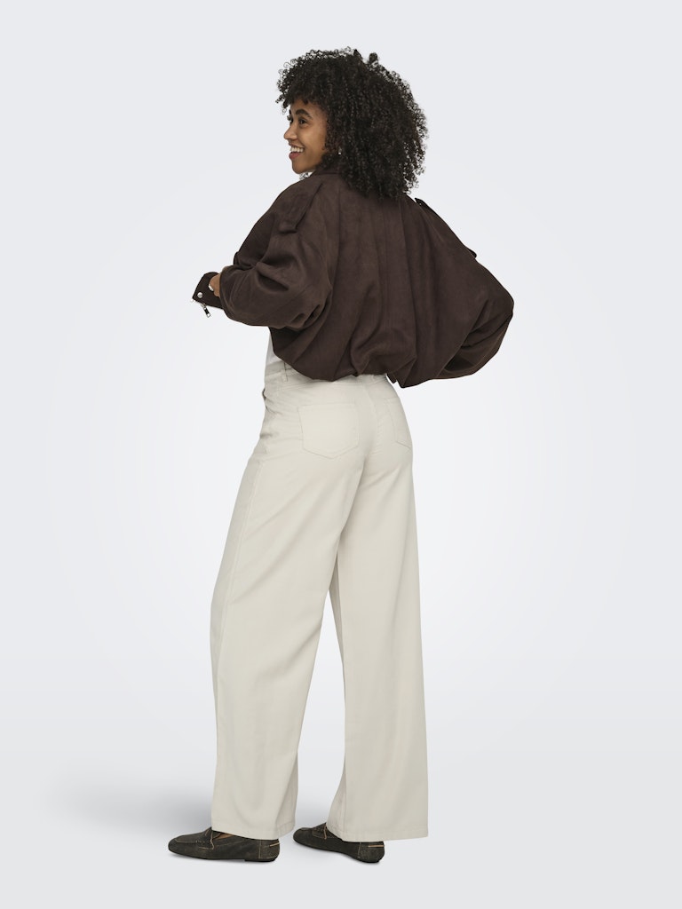 ONLY Gianna Aris MW Wide Pants | Pumice Stone