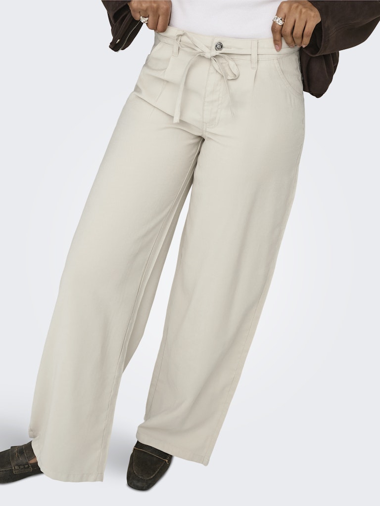 ONLY Gianna Aris MW Wide Pants | Pumice Stone