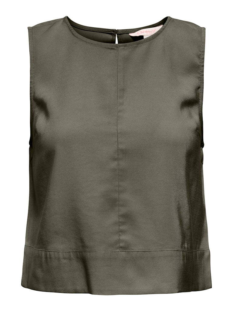 ONLY Dorsi Aris SL Loose Top  |  Olive