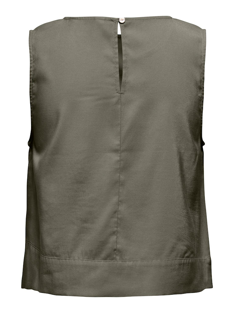ONLY Dorsi Aris SL Loose Top  |  Olive