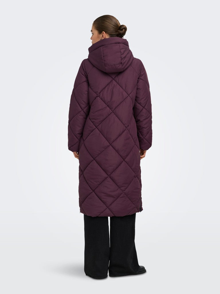 ONLY Maggi Long Hood Puffer | Fudge