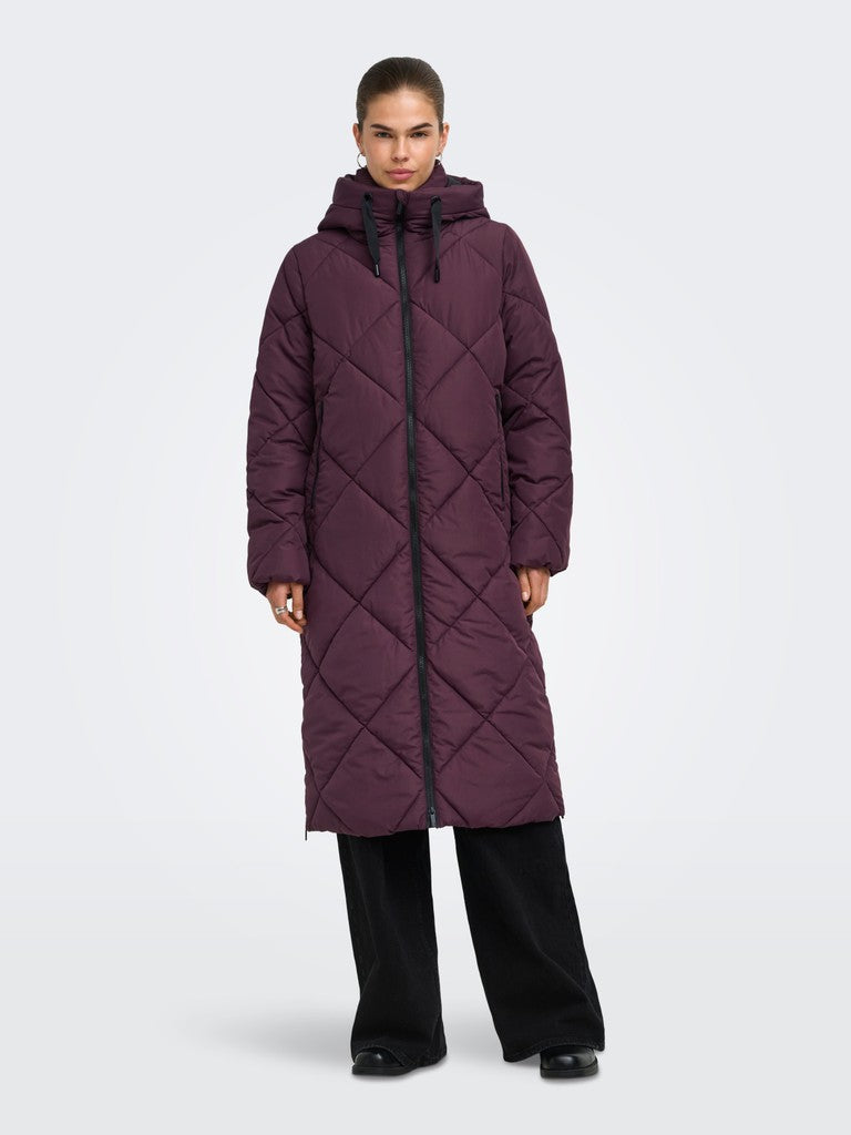 ONLY Maggi Long Hood Puffer | Fudge