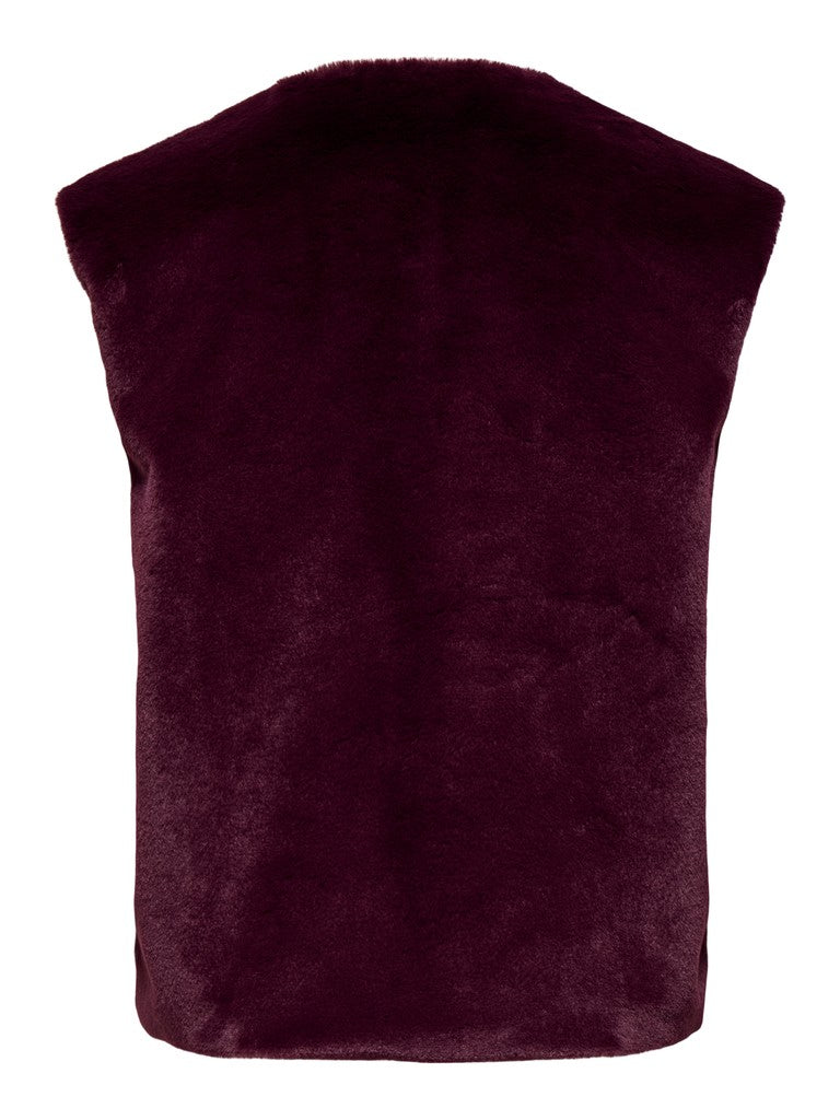 ONLY Dana Mila Faux Fur Gilet | Fig