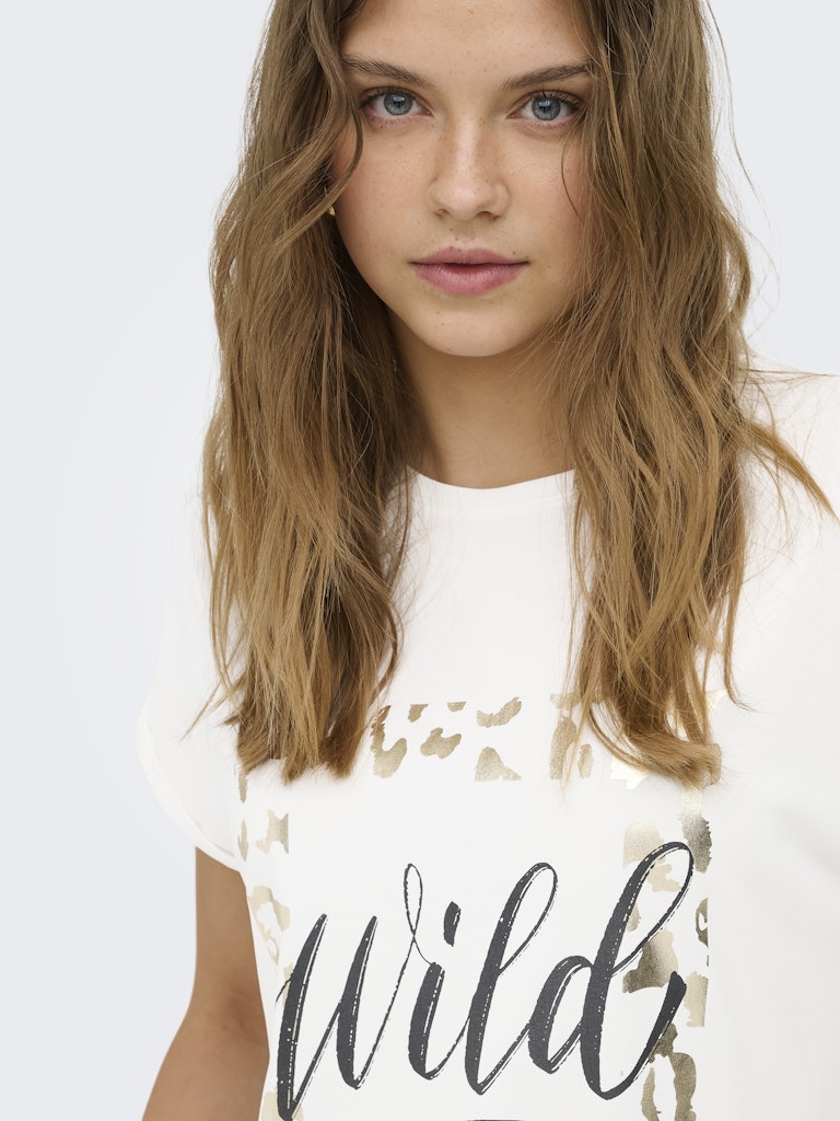 ONLY Free New Round Neck T-Shirt | Cloud Dancer
