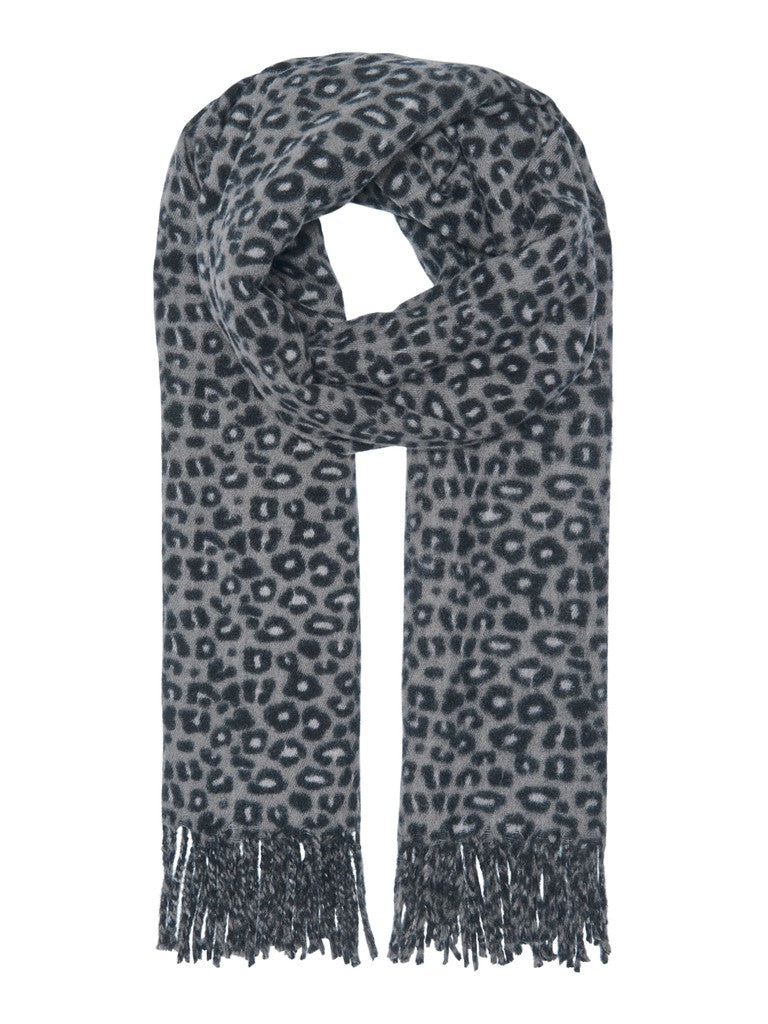 ONLY Josephine Animal Print Scarf | Dark Grey