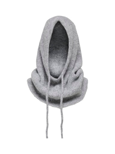 Only Louisa Wool Life Knit Balaclava | Grey 15371915