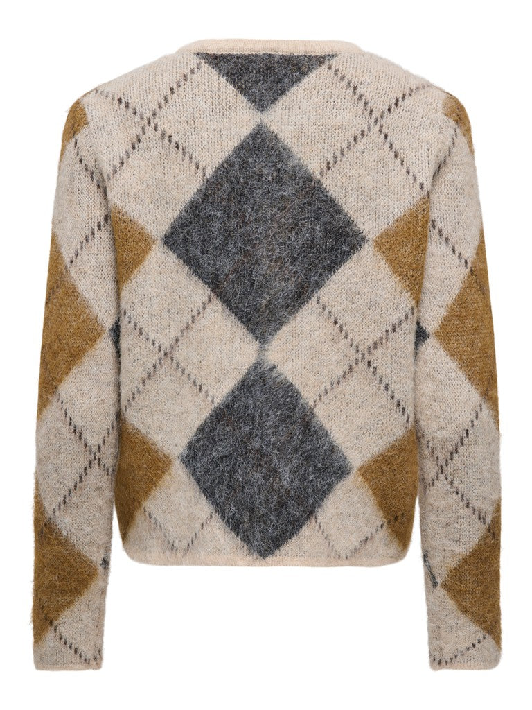 ONLY Noeme LS O-Neck Cardigan | Oatmeal