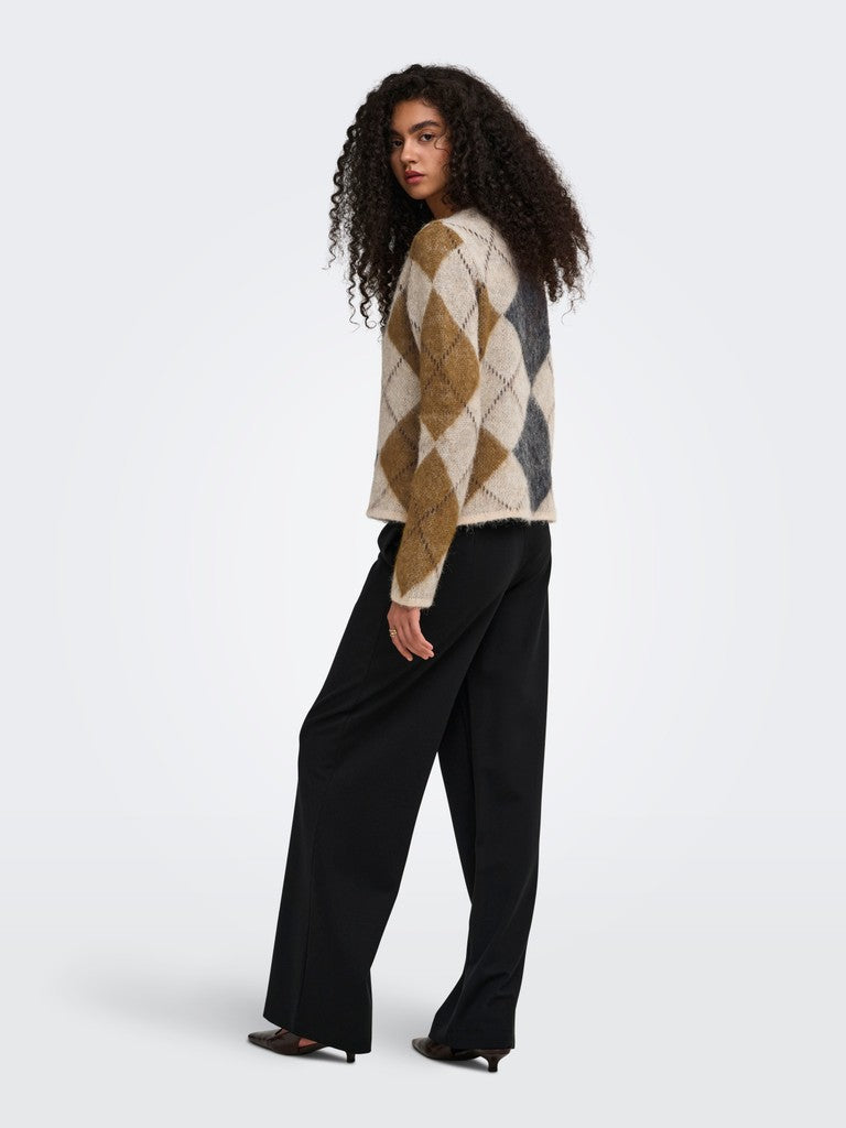 ONLY Noeme LS O-Neck Cardigan | Oatmeal