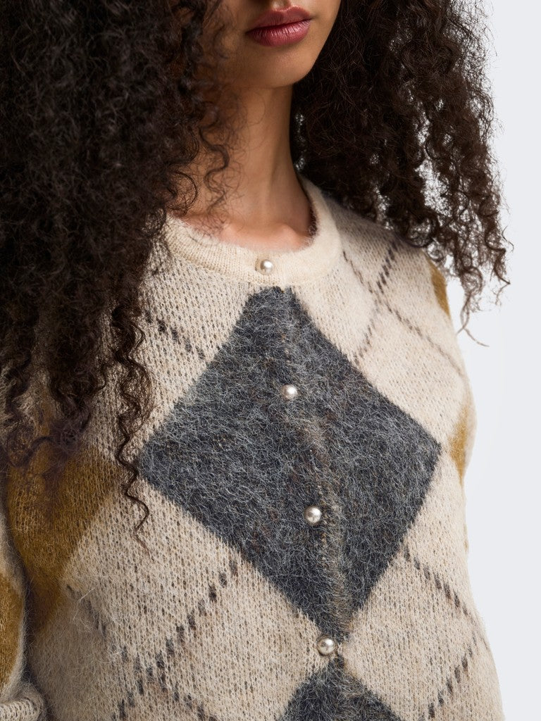 ONLY Noeme LS O-Neck Cardigan | Oatmeal