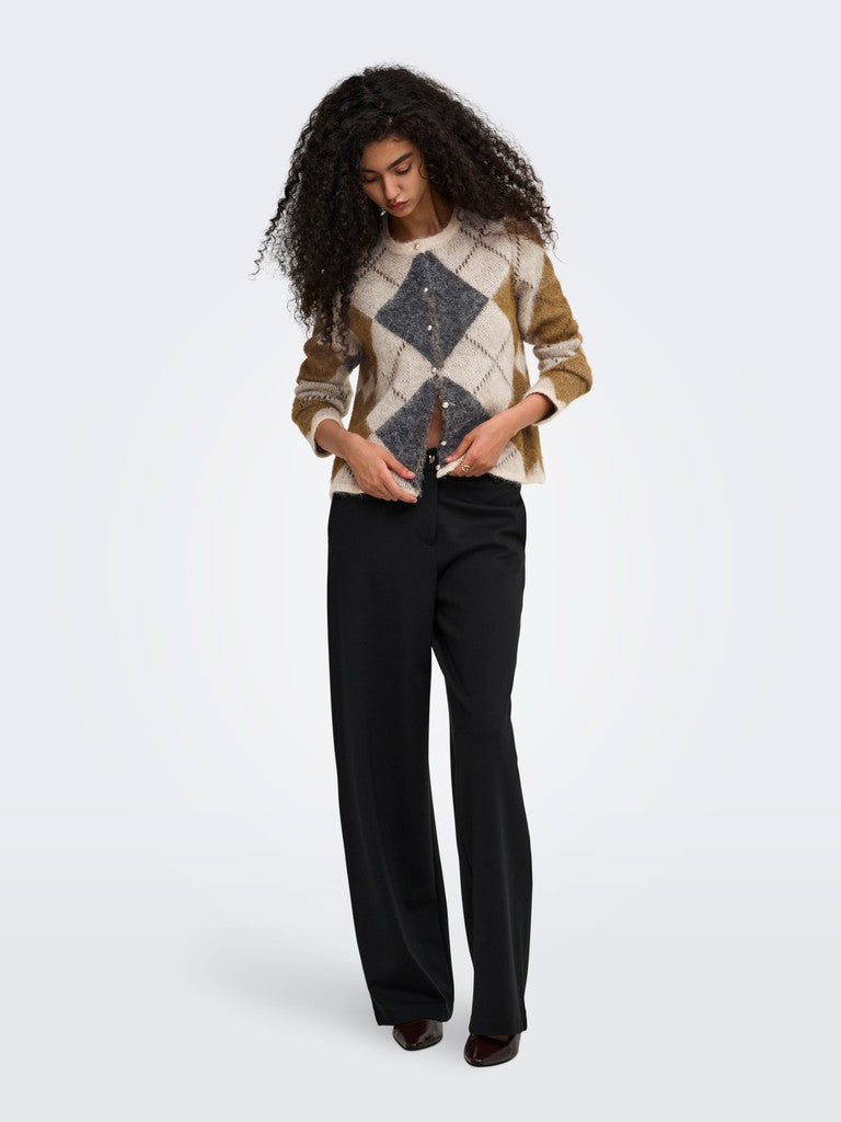 ONLY Noeme LS O-Neck Cardigan | Oatmeal
