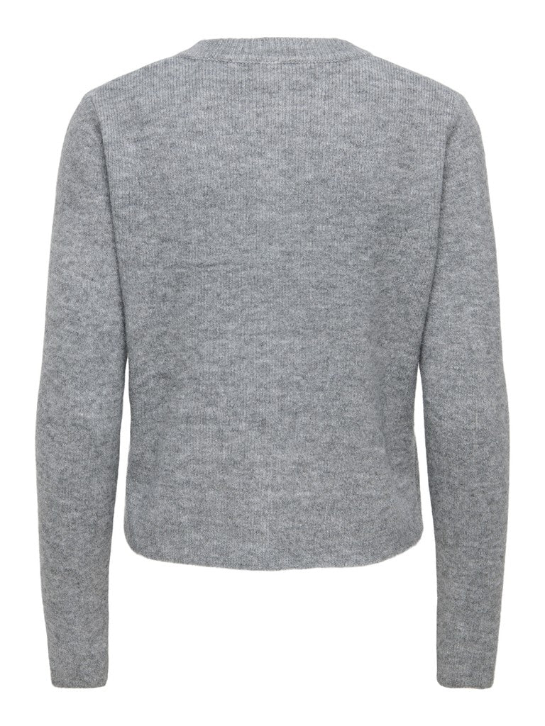 Only Fadima LS O-Neck Cardigan | Grey